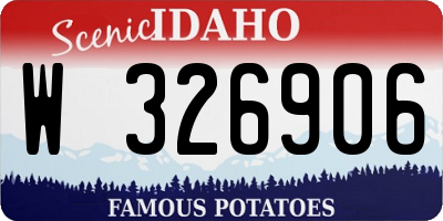 ID license plate W326906