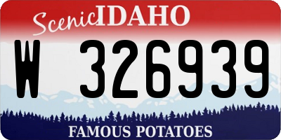 ID license plate W326939