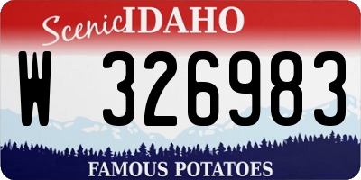 ID license plate W326983