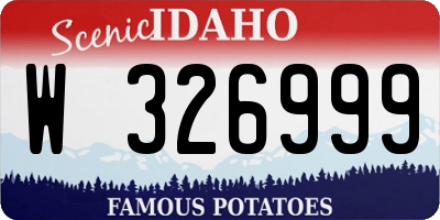ID license plate W326999