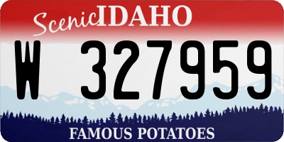 ID license plate W327959