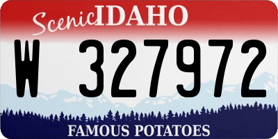 ID license plate W327972