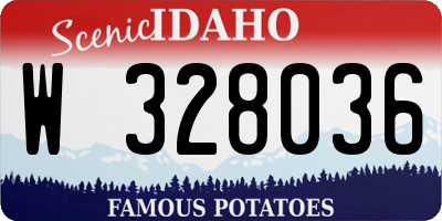 ID license plate W328036