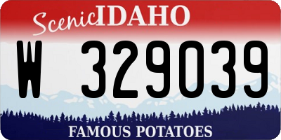 ID license plate W329039