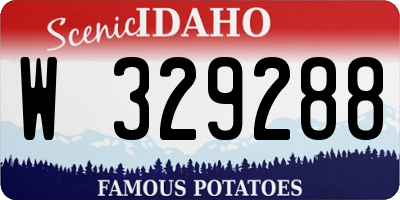 ID license plate W329288