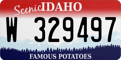 ID license plate W329497