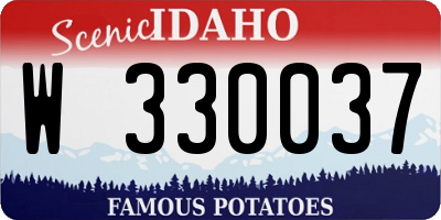 ID license plate W330037