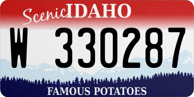 ID license plate W330287