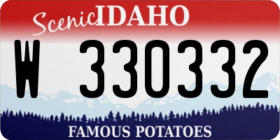 ID license plate W330332