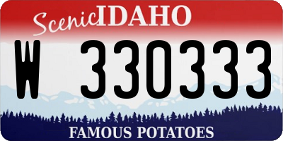 ID license plate W330333