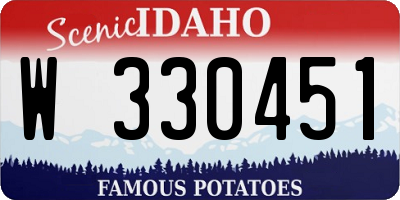 ID license plate W330451