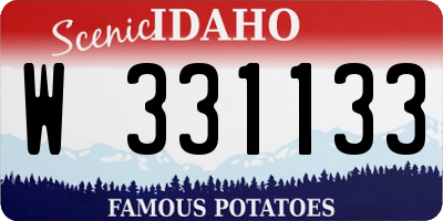 ID license plate W331133