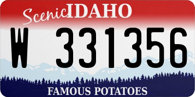 ID license plate W331356