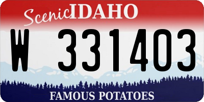 ID license plate W331403