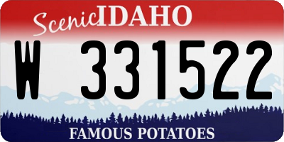 ID license plate W331522