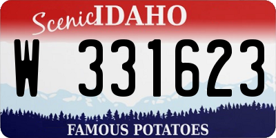 ID license plate W331623