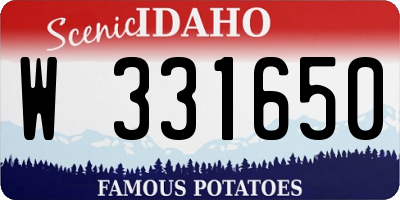 ID license plate W331650
