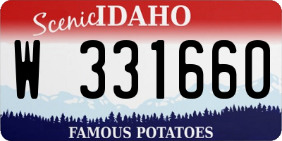 ID license plate W331660
