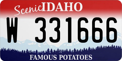 ID license plate W331666