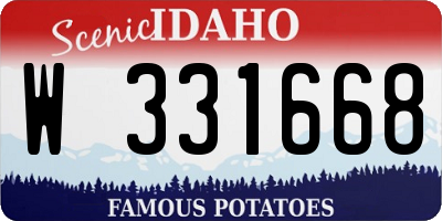 ID license plate W331668