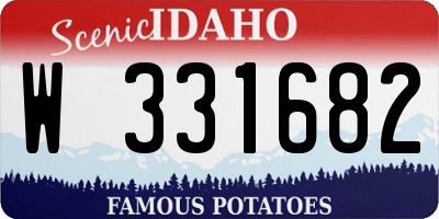 ID license plate W331682