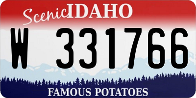 ID license plate W331766