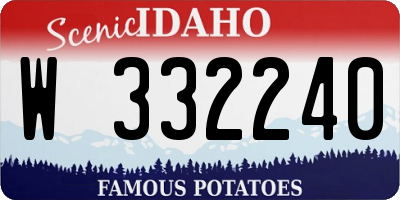 ID license plate W332240