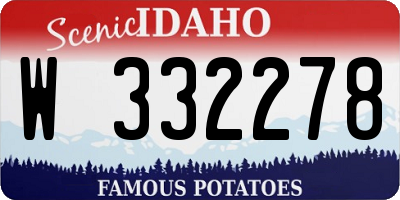 ID license plate W332278