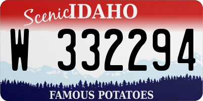 ID license plate W332294