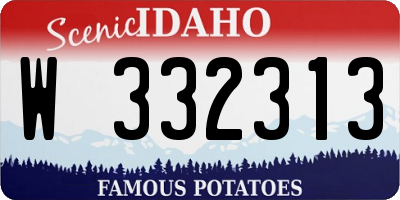 ID license plate W332313