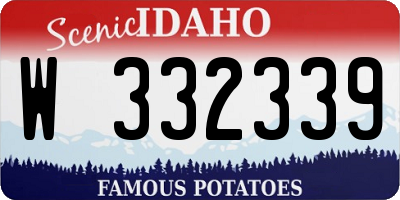 ID license plate W332339
