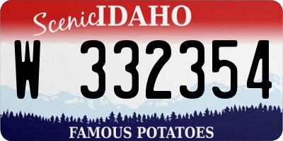 ID license plate W332354