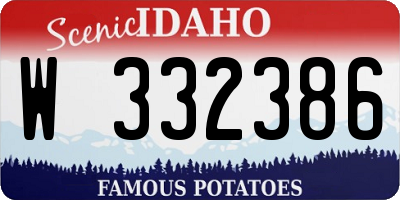 ID license plate W332386