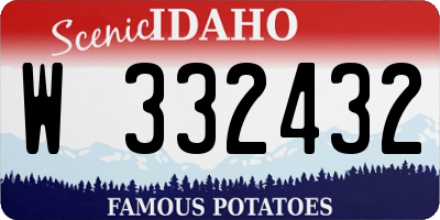 ID license plate W332432