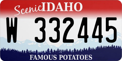 ID license plate W332445