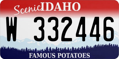 ID license plate W332446