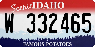 ID license plate W332465