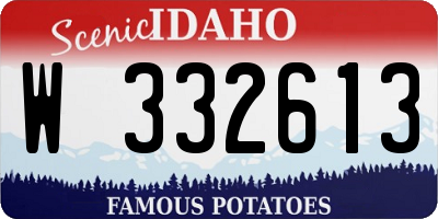 ID license plate W332613