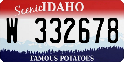 ID license plate W332678