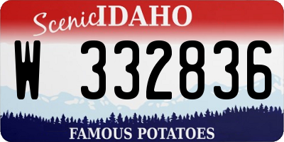 ID license plate W332836