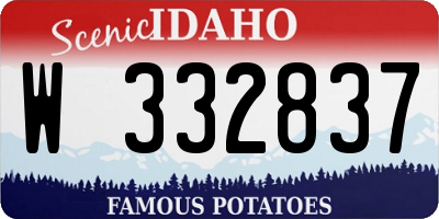 ID license plate W332837