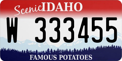 ID license plate W333455