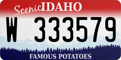 ID license plate W333579