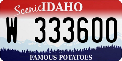 ID license plate W333600