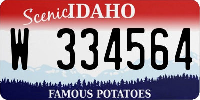 ID license plate W334564