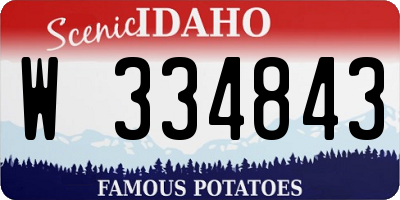 ID license plate W334843