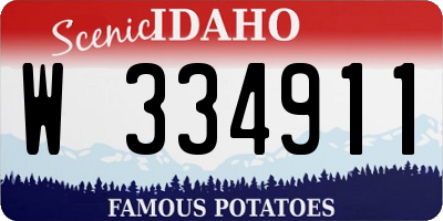 ID license plate W334911