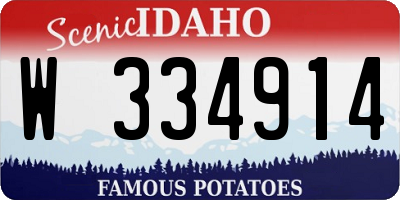 ID license plate W334914