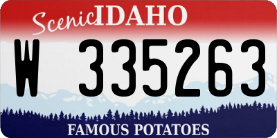 ID license plate W335263