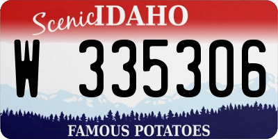 ID license plate W335306